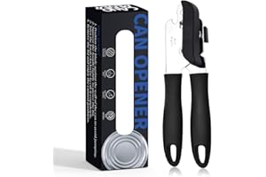 Manual Can Opener - Heavy Duty Stainless Steel Handheld Smooth Edge Can Opener for Seniors for Kitchen