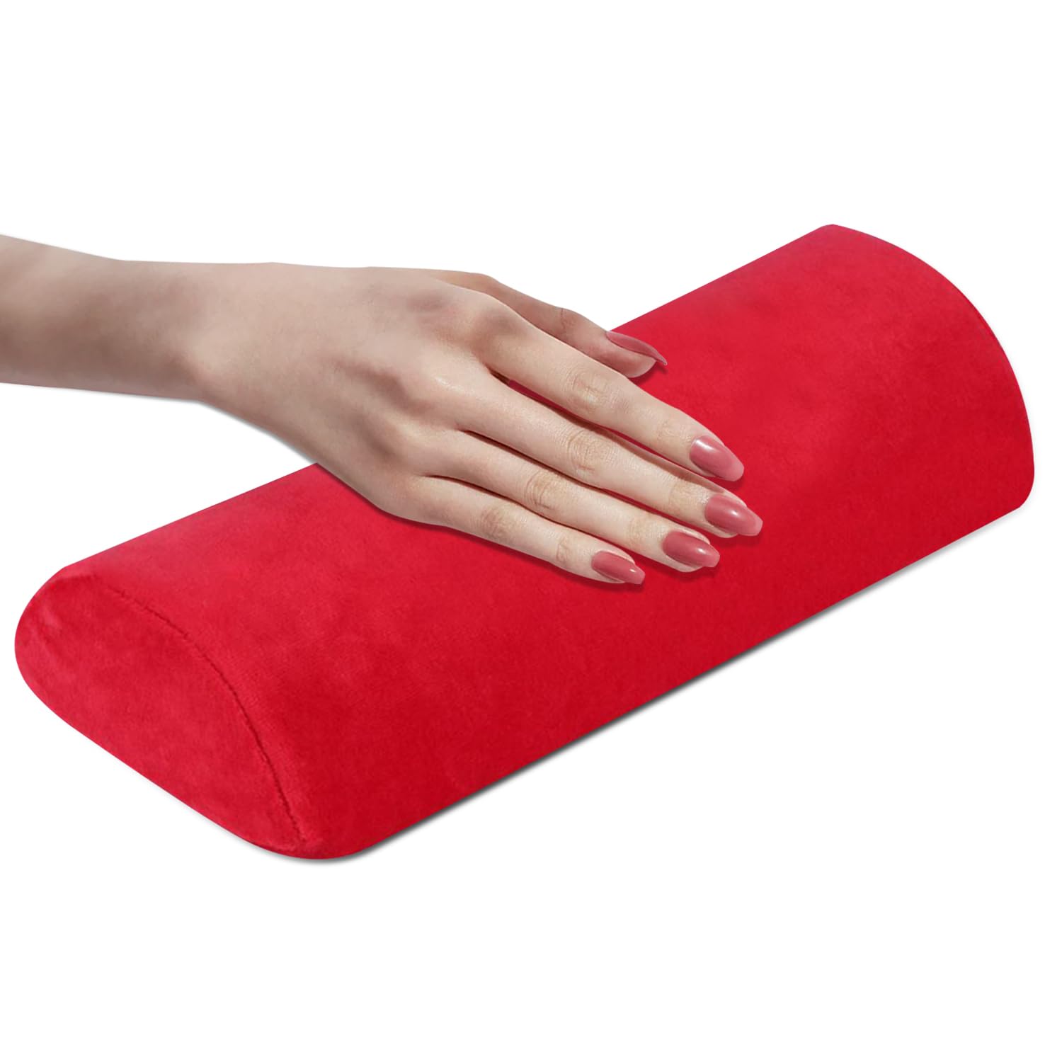 XNHIU Nail Cushion Soft Hand Cushion Nail Art Hand Pillow Hand Cushion Arm Rest for Nail Art Manicure (Red)