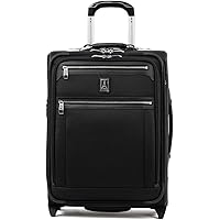 Travelpro Platinum Elite Softside Expandable Upright Luggage, Shadow Black, Carry-On 20-Inch