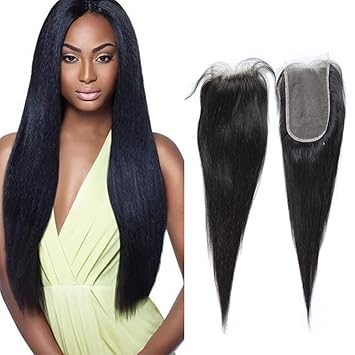 Amazon Com Straight Wave Lace Closure 4x6 Lace Base Closure With