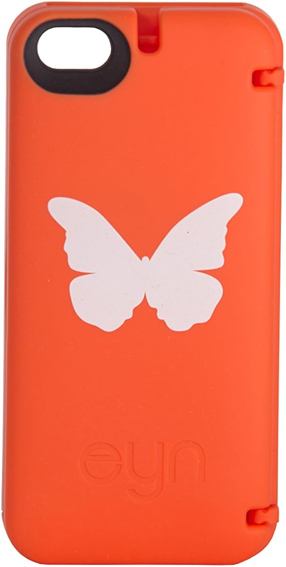 EYN Products iPhone Carrying Case for 5 and 5S - Orange Butterfly