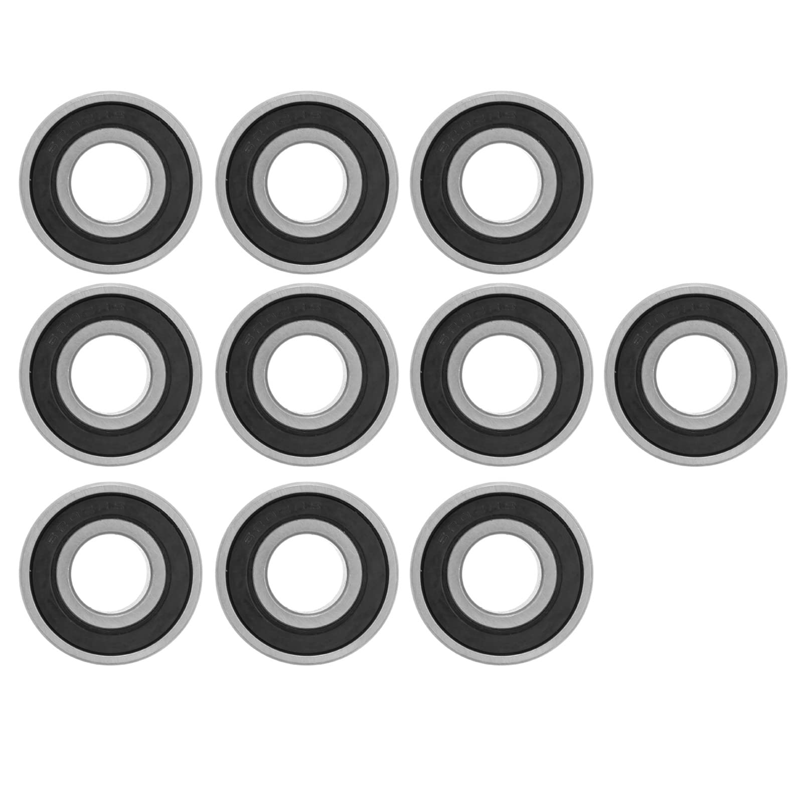 10pcs 15x35mm Deep Groove Ball Bearings Miniature Double Rubber Sealed Steel Bearings for Industrial Machinery Applications