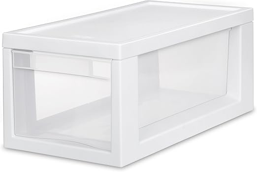 Amazon Com Sterilite 23508006 Narrow Modular Drawer White Frame