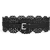 XZQTIVE Women Wide Belt For Dresses Vintage Chunky Belts Thick Leather Waist Belt With Prong Buckle