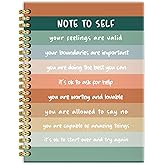 BRRNYOI Note To Self Mental Health Notebook Journal 5.5x8.3, Mental Health Journal for Women, Best Psychology Gifts, Inspirational Motivational Hardcover Spiral Notebooks for Note Taking