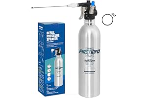 FIRSTINFO TOOLS FIT YOUR NEEDS FIRSTINFO A1635 Patented Max. Pressure 110 psi 650ml Aluminum Canister Aerosol Refillable Fluid Storage Spray Can/Pneumatic Compressed Air Sprayer