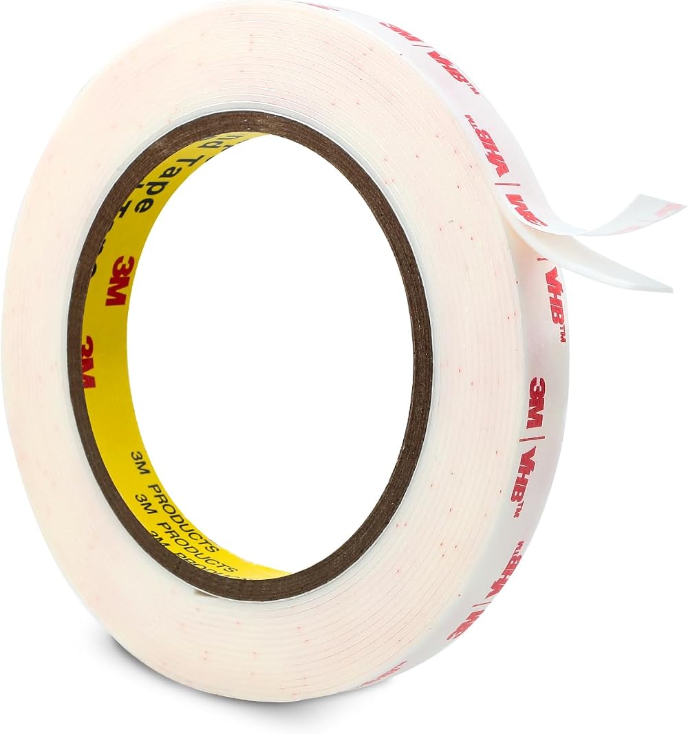 Bulina Double Sided Mounting Tape 12.5mm x 4.7m 4950 White Heavy Duty 1.1mm