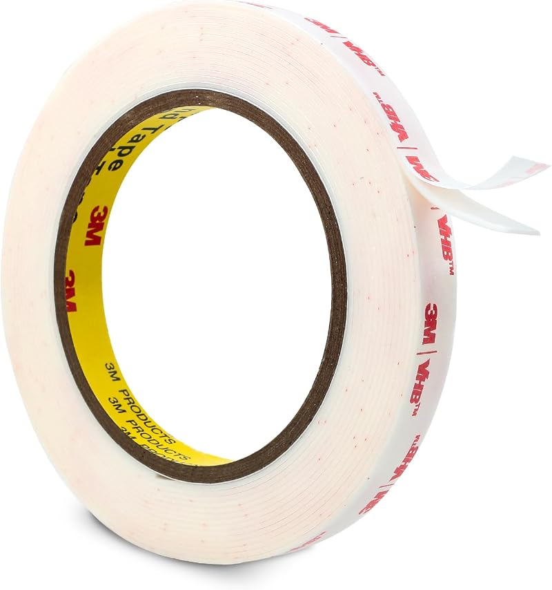 Bulina Double Sided Mounting Tape 12.5mm x 4.7m 4950 White Heavy Duty 1.1mm