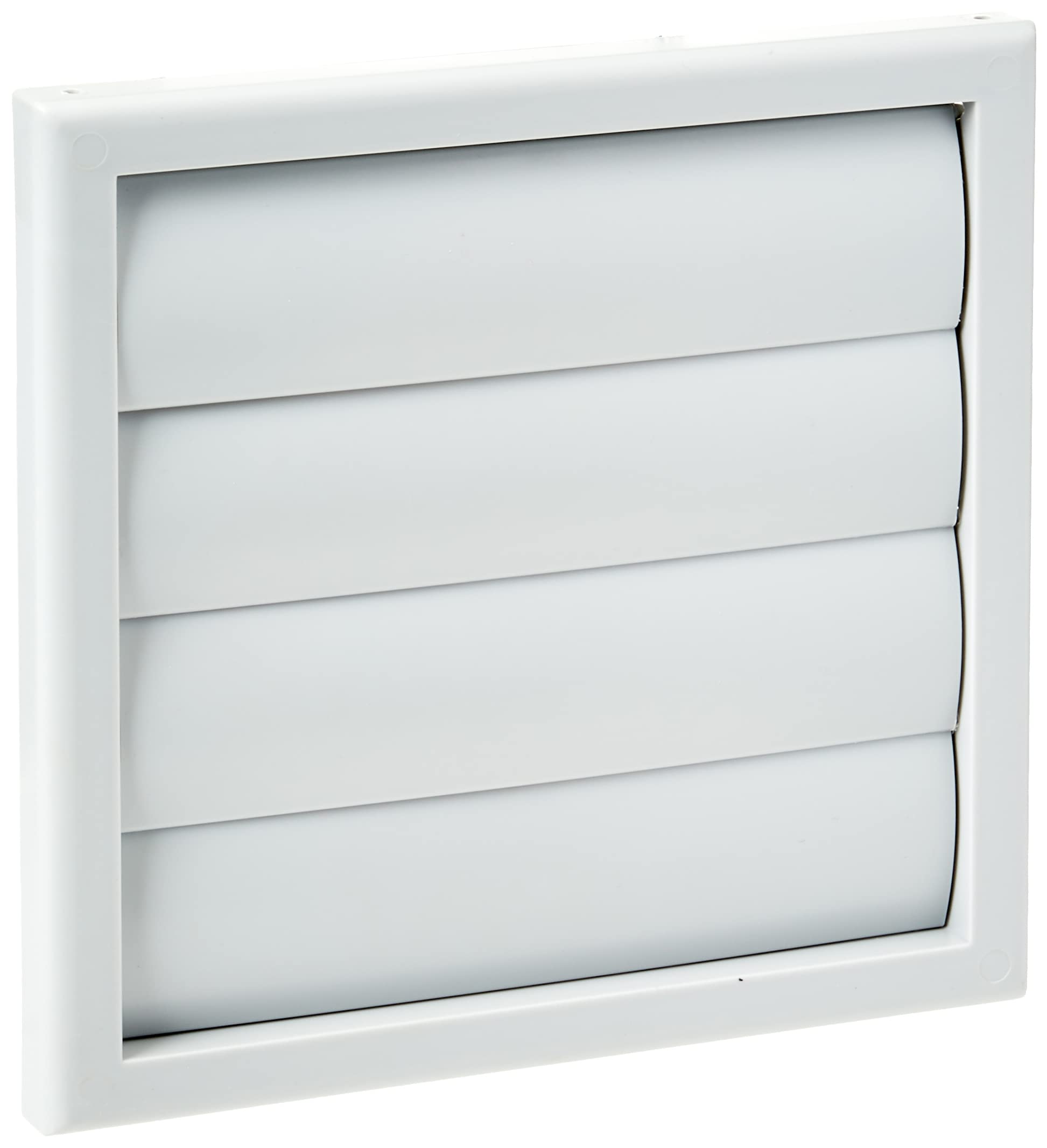 Decor 185X185/150G Grey 6 Inch 150 mm Round Plastic Ducting and Fittings for Extractor Fan Ventilation-Gravity Shutter Flaps-150mm-Grey, 150mm