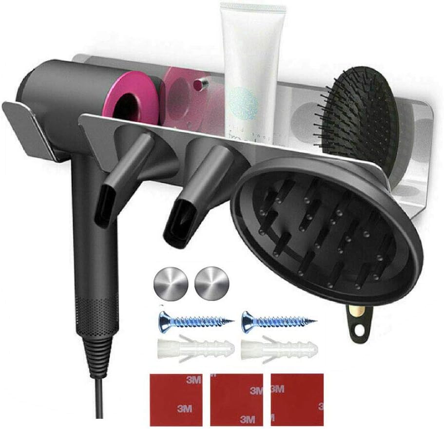 NganSuRong Hair Dryer Holder Wall Mounted