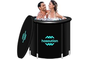 HOSOUTION XXLCold Plunge Tub, Ice Bath is Used to Relax Muscles, Ice Bathtub Make Great Gifts for Athletes, Inflatable, Portable, Easy to Install, Ice Pod Includes, Thermometer, Carring Bag, Dust Cover