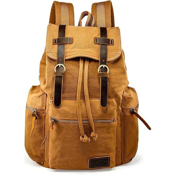 未使用級 Y'S 2way LOGO CANVAS NAPSACK size F Amazon.com: FH Canvas Backpack Vintage Backpack Black