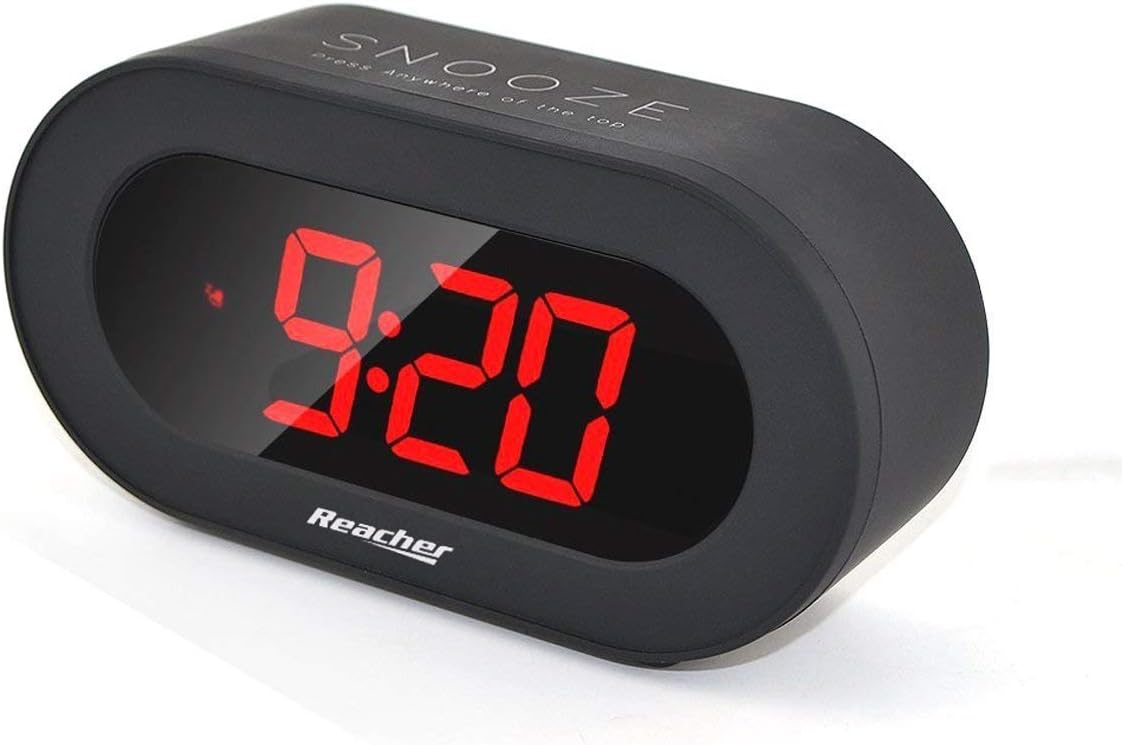 Reacher Digital Alarm Clock With Usb Charger For Iphone Easy Snooze Battery Back Up Large Led Red Numbers For Kids Teens At Bedrooms Bedside Nightstand Amazon Ca Electronics