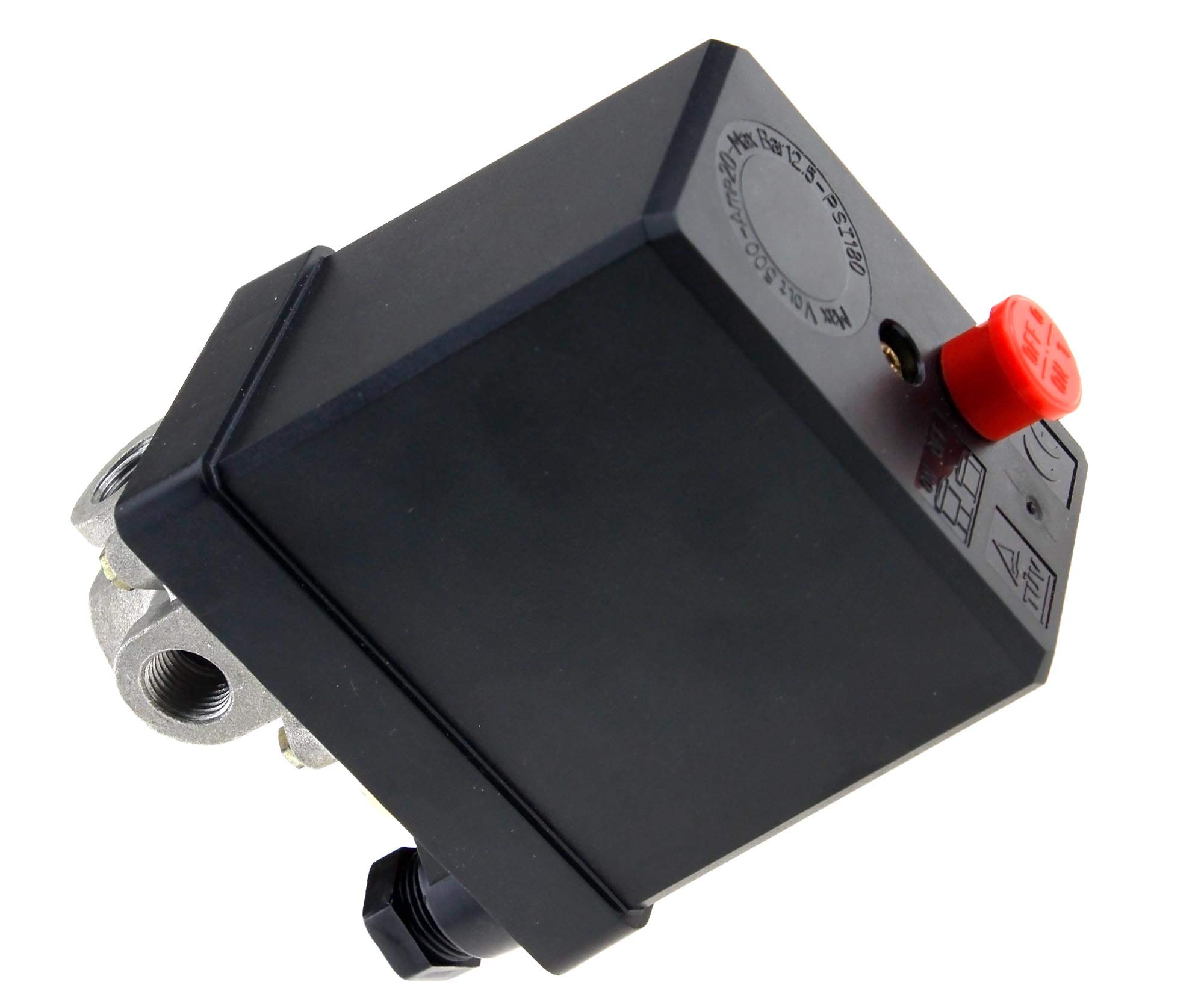 Air Compressor Pressure Switch Three Phase 1/4" BSP 4 Port Manifold 180PSI 20Amp