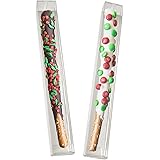 Harhana Pretzel Rod Stick Boxes, 1x8 Inch Gumball Boxes (50 PCS) NOT INCLUDED Pretzel Rods