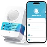 WiFi Motion Sensor, Smart PIR Motion Detector with Instant App Alerts | No Hub Required 2.4GHz Wireless Sensor, Smart Life/Tuya App, Battery or USB Powered Indoor Motion Sensor, 128&deg; Wide-Angle PIR