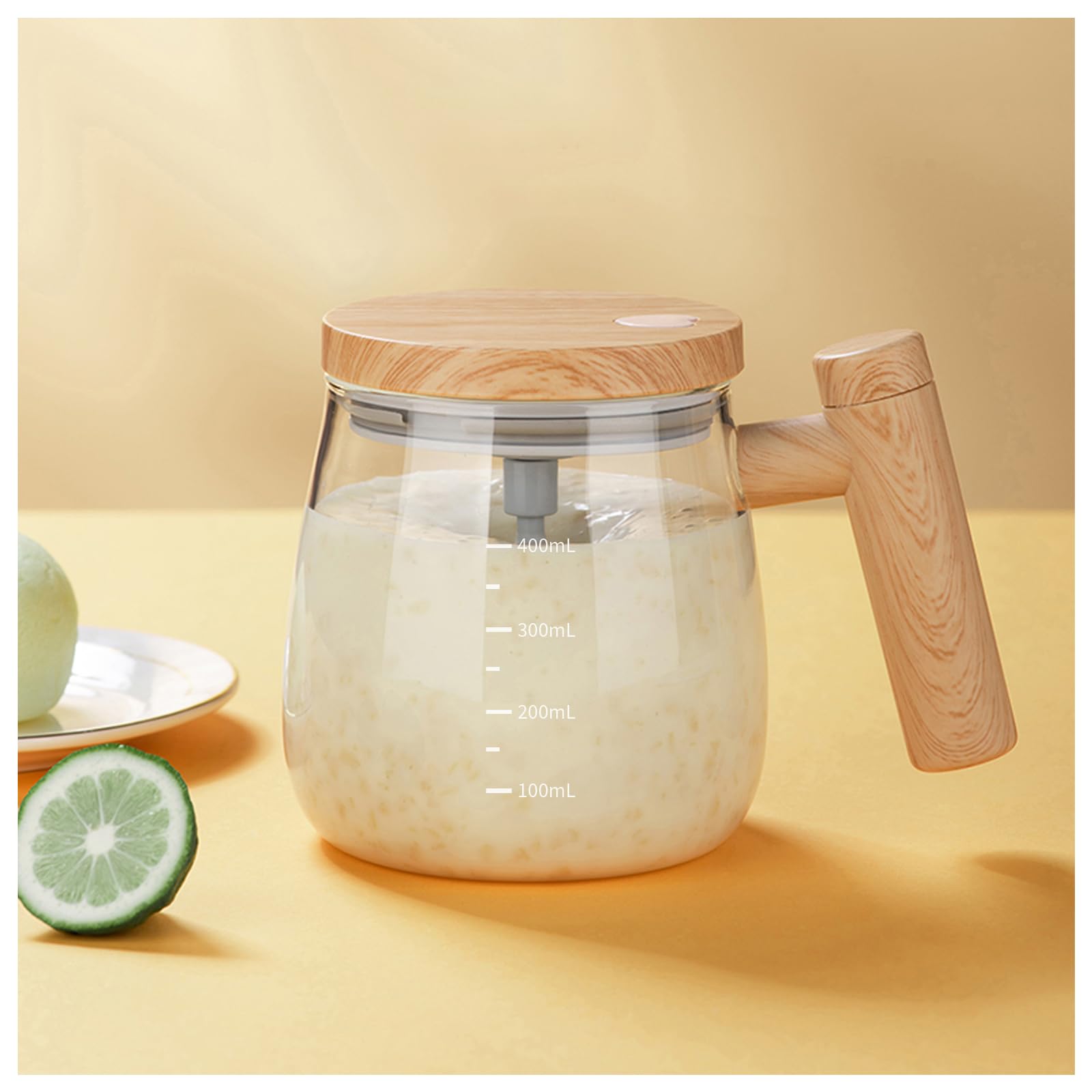 Photo 1 of Self Stirring Mug, Electric Mixing Cup Self Stirring Coffee Mug 400ML High Borosilicate Glass Mixing Coffee Mug Rotating Home Office Travel Stirring Cup Suitable for Coffee/Milk/Protein Powder