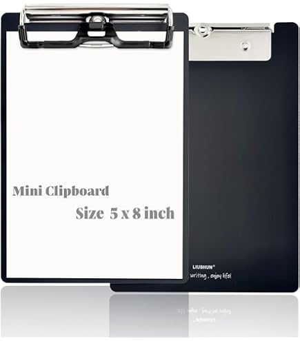 Fulmoon 12 stuks mini klembord klein klembord, standaard A6-formaat 12