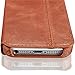 KAVAJ iPhone SE/5S/5 Case Leather Dallas Cognac Brown - Genuine Leather Cover with Business Card Holder. Slim Fit Flip Case As Premium Accessory for The Original Apple iPhone Doubles As A Wallet.