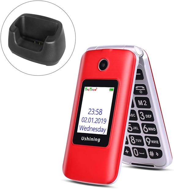 Amazon Com Ushining 3g Unlocked Senior Flip Phone Dual Sim Card Images, Photos, Reviews
