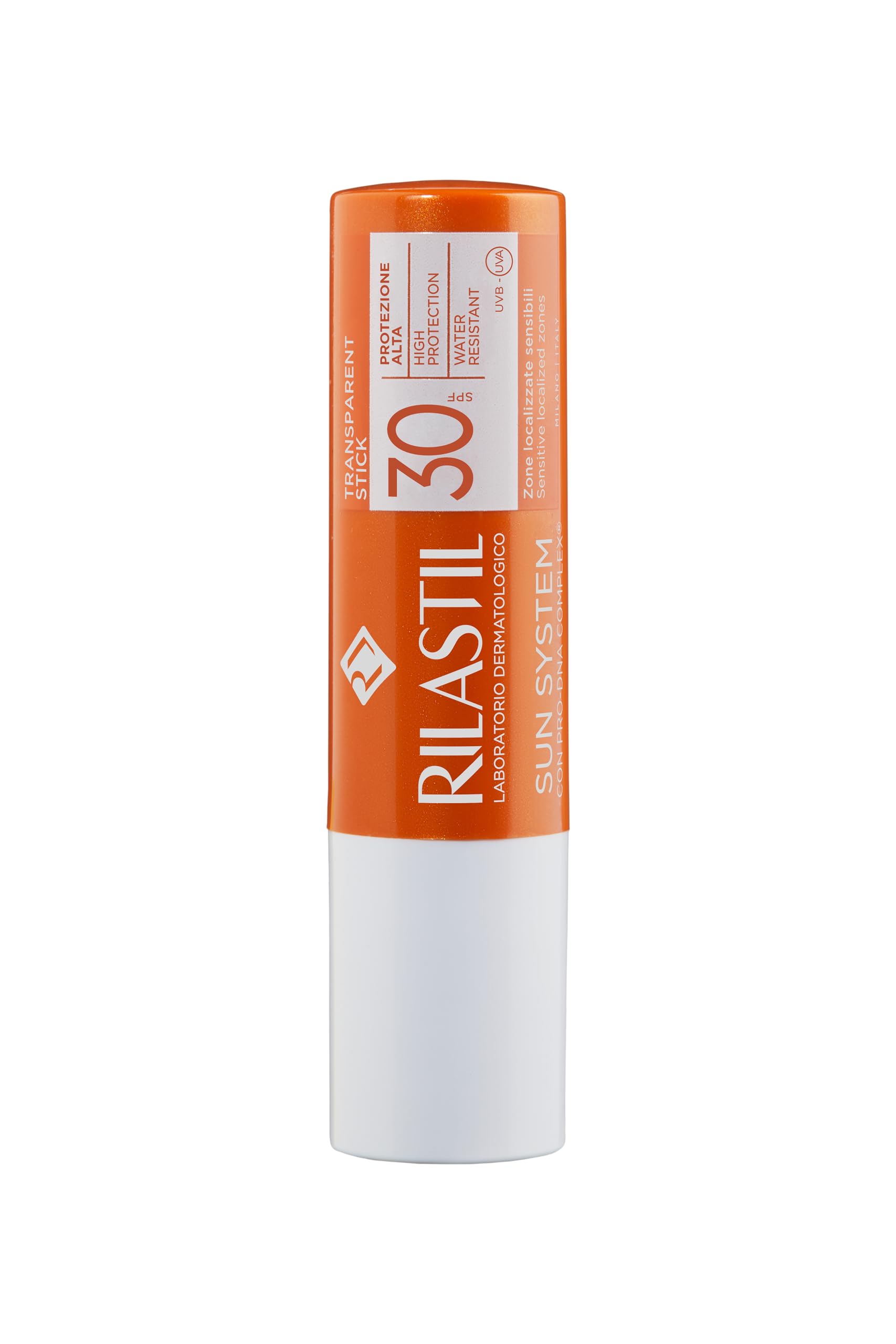 Rilastil Sun System - Stick Transparente SPF30 Protezione Solare Labbra, 4.5ml