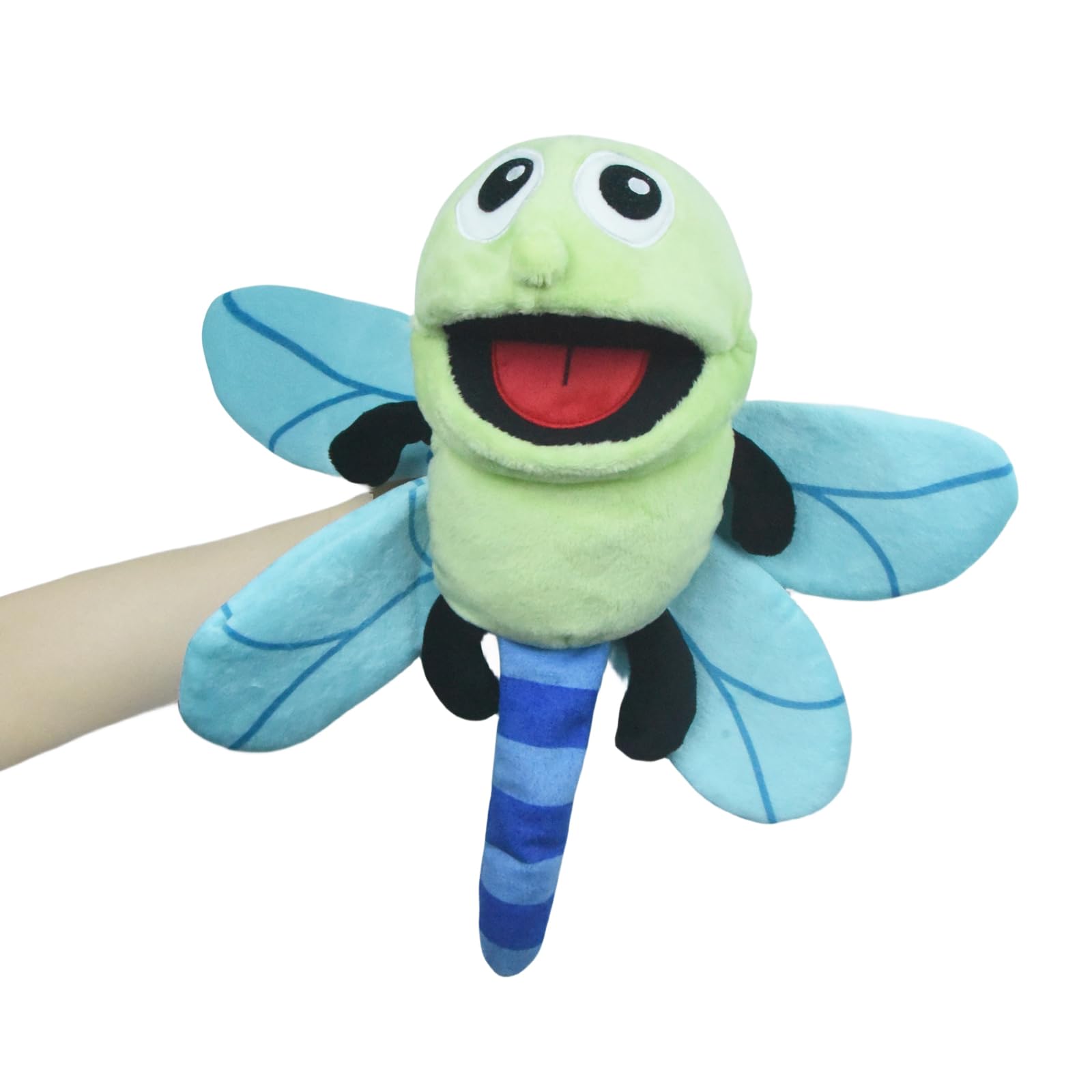 lilizzhoumax dragonfly Hand Puppet Plush Toy Stuffed insect Animal HandPuppet Cute Role-Playing Child Interactive Early Education Toys Home Decoration Animal Toys Gift for Kids — image 1