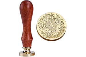 Family Crest Wax Seal Stamp Kit One Letter Monogram with Wood Handle & Classic Alphabet Initial Sealing Wax Stamp Brass Die(A