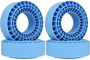 HobbyPark 2.2" Silicone Tire Inserts Soft, Fits 132-134mm 5.25" OD Crawler Tires, Replaces Foam Inserts, 4‑Pack, Waterproof, Good Traction & Sidewall Support for 1/10 RC Crawlers, 125×45mm (Blue)