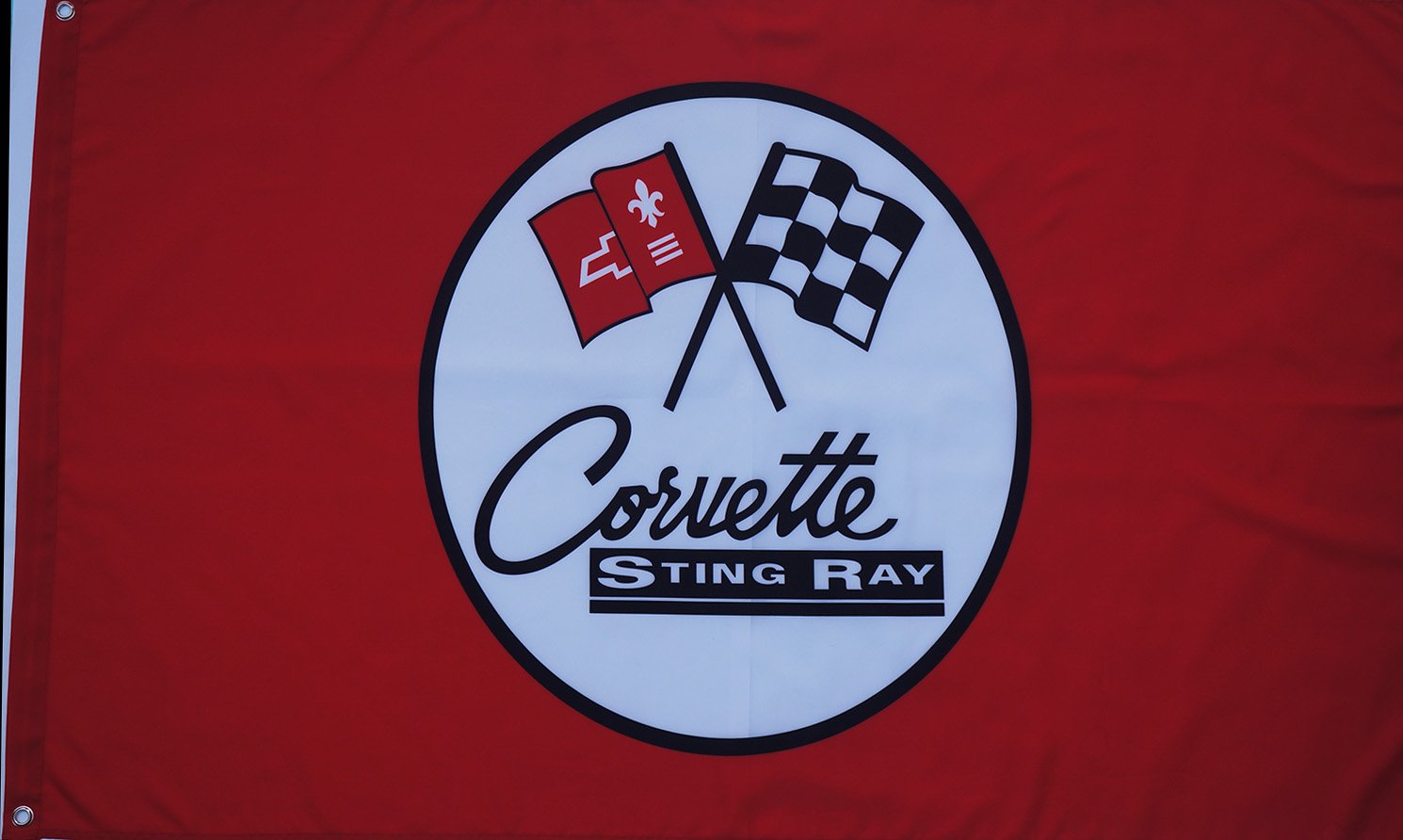 Red Corvette Stingray Flag Chevrolet Corvette Stingray Banner