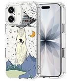 MOSNOVO for iPhone 17 Case | Military Grade 6.6ft Drop Tested | Camera Control | Clear with UFO Design