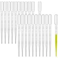 moveland 200PCS 3ml Disposable Plastic Transfer Pipettes, Calibrated Dropper Suitable for Science Laboratory, DIY Art