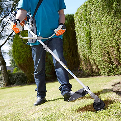 Kaluo 42.7 CC Brush 2 in 1 2-Stroke Gasoline Powered Grass Trimmer, Garden Weed Cutter Eater for Usage (Black)
