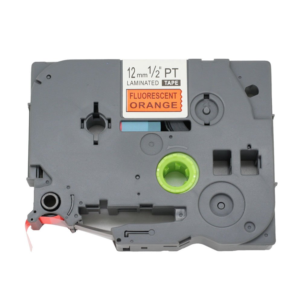 BROVACS 1 Pack Black on Fluo Orange Label Tape Compatible for Brother P-Touch TZ B31 TZe B31 12mm 1/2" OPA1323