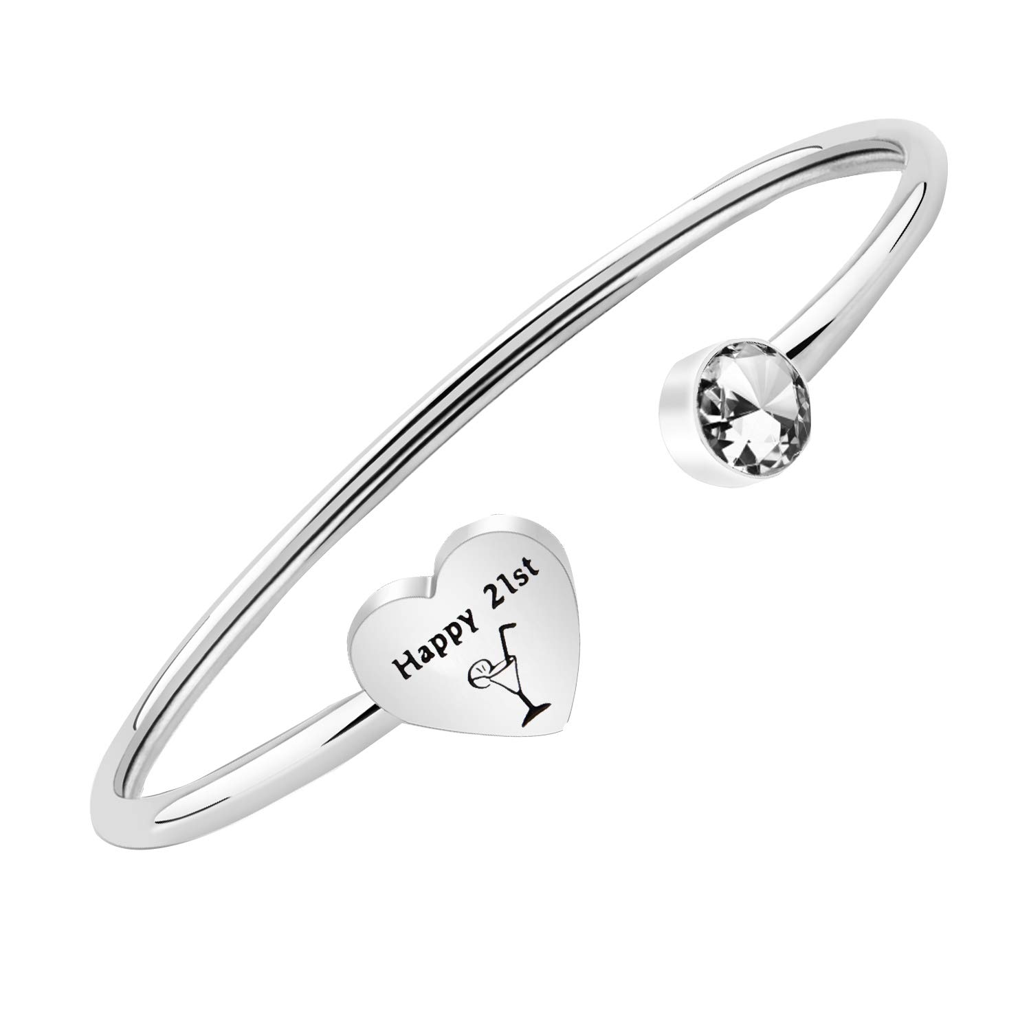 21st Birthday Bracelet - Happy Time To Adult Gift For Girls