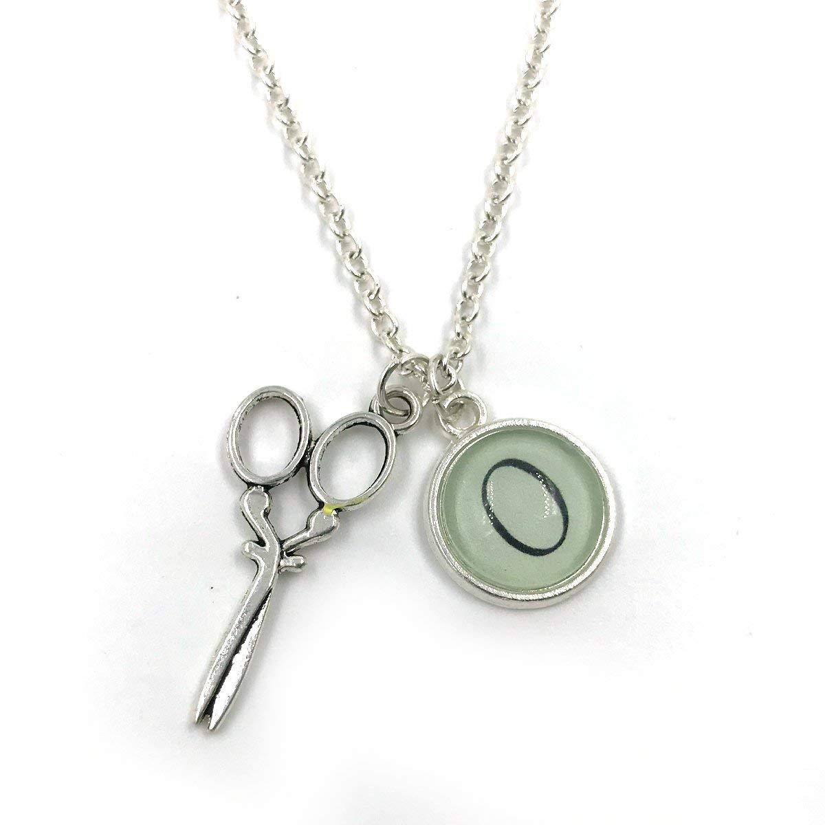 Butterfly N Beez Silver Plated Personalised Scissors Necklace