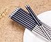 Goldage 5-Pairs Korean Stainless Steel & Fiberglass Dishwasher-safe Chopsticks
