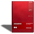 Zequenz Classic 360 Signature Series, Size: A5 Large, Color: Red, Paper: Blank, Soft cover Notebook, Soft Bound Journal, 5.75" x 8.25", 140 sheets / 280 pages, Blank, Plain thick premium paper