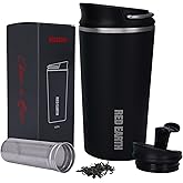 GiNT 17oz Travel Mug with Infuser and Two Lids. Vacuum Insulated 316 Stainless Steel Coffee Mug. Dishwasher Safe Mug with Tea Strainer for Hot and Cold Brew Coffee or Tea(Black)