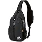 WATERFLY Crossbody Sling Backpack Sling Bag Travel Hiking Chest Bag Daypack