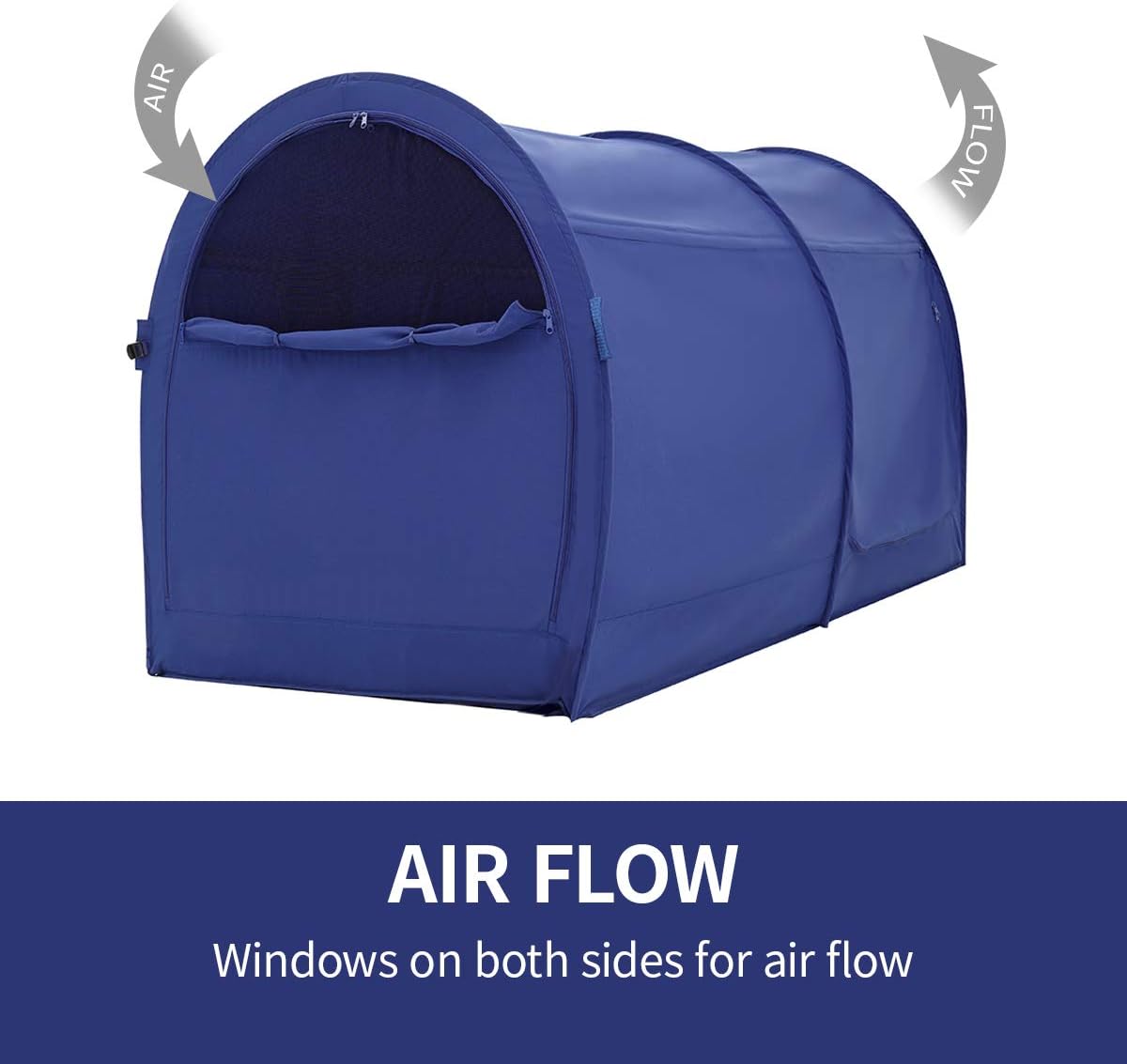 Alvantor Bed Canopy Tents Dream Privacy Space Twin Size Sleeping Tents Indoor Pop Up Portable Frame Curtains Breathable Navy Cottage (Mattress Not Included) Reducing Light: Home & Kitchen