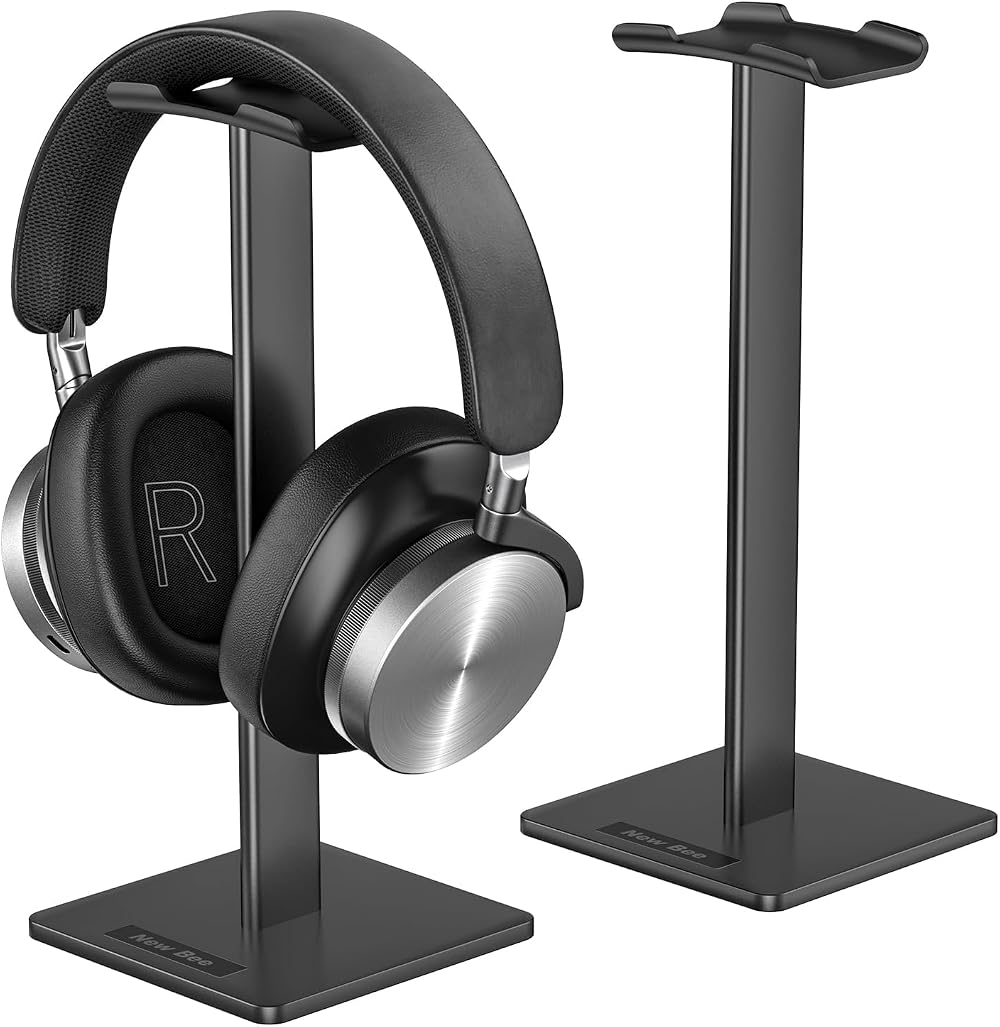 New Bee Aluminum Headphone Stand Holder Universal Gaming Headset Mount Black