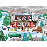 Bits and Pieces - 1000 Piece Jigsaw Puzzle for Adults - The Warming House - 1000 pc Christmas Winter Holiday Jigsaw by Artist Mark Frost