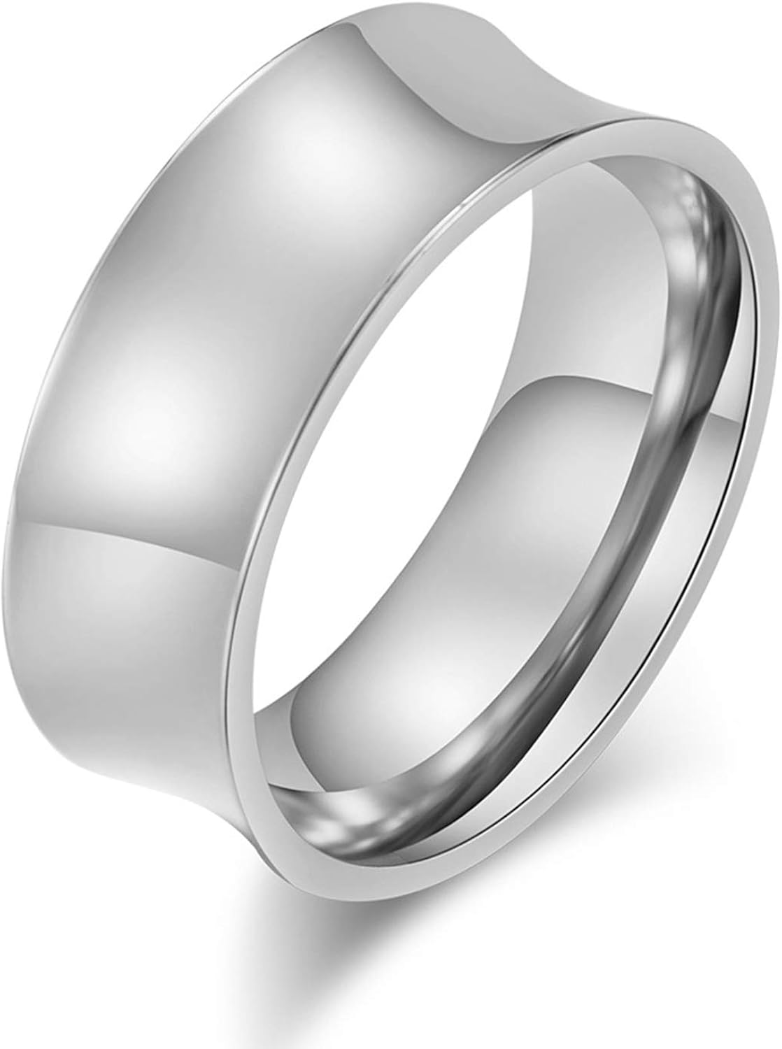 Aienid Anillos De Hombre De Acero Cabujón Plata Anillo para Hombre Size Aienid Anillos De Hombre De Acero Cabujón Plata Anillo para Hombre Size