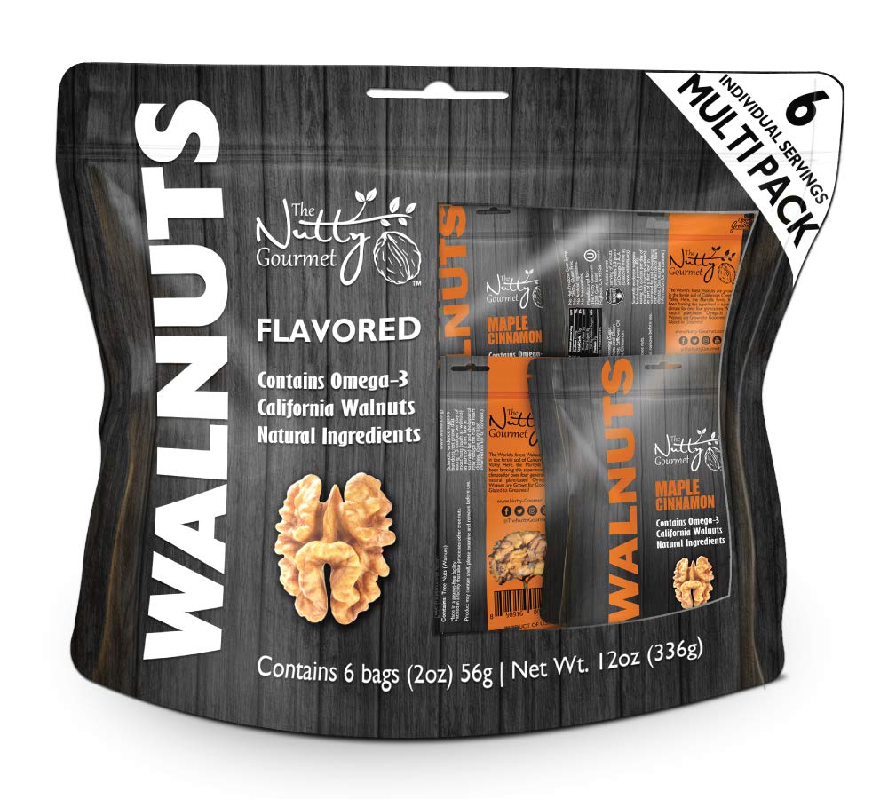 The Nutty Gourmet Maple Cinnamon Flavored Walnuts Keto Snacks