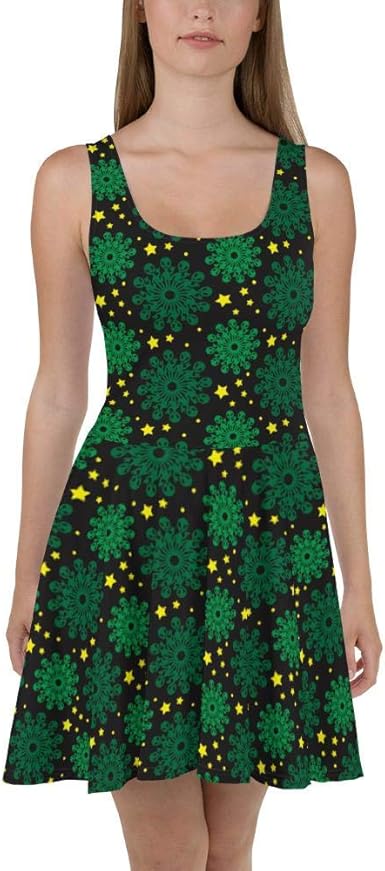 patterned skater dress