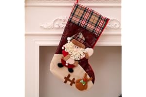 Adonisaon Christmas Stockings Large Santa Hanging Pendants Xmas Sock Gift Stocking Candy Bags for Party Decoration Family Friends Holiday Decoration Christmas Party Tree Fireplace Art Decor Supply