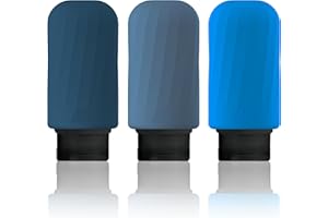 BPLUMA Portable Silicone Travel Bottles Set for Toiletries,3 Pack TSA Approved Travel Size Containers, BPA Free 3oz Leak Proof Refillable Liquid Travel Accessories for Shampoo Conditioner Lotion