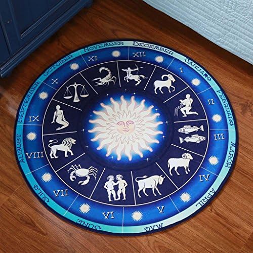 Sunhai Rug Round Carpet Children's Cartoon Nordic Cloakroom Living Room Bedroom Basket Swivel Chair Cushion Machine Wash Computer Chair Mats ( Color : #4 , Size : 120cm )