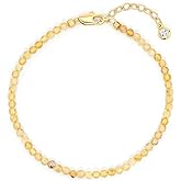 MEVECCO Gold Bracelet for Women 18K Gold Plated Handmade Stone Crystal Mixed Custom Beaded Charm Chain Bracelets Jewelry Gifts For Her