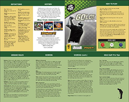 GOLO, Golf, Dice Game - Award Winning, Super Fun, Golf Dice Game - A Dice Game That Is Perfect For - Travel, Home, Parties, Gifts, Stocking Stuffers, Get-Togethers, and the 19 hole